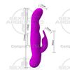 Vibrador rotativo, full siliconado. 30 funciones y 7 rotaciones. Recarga por USB